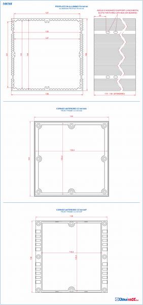 specifiche dimensionali profilato 144x144